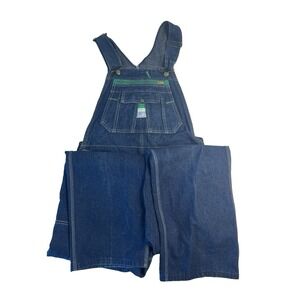Vintage Liberty Denim Bib Overalls Mens 34X30 Carpenter Workwear Made In USA